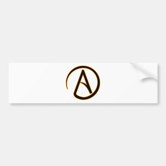 Autocollant De Voiture Symbole d'athéisme (Devant)