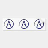 Autocollant De Voiture Symbole d'athéisme (Devant)