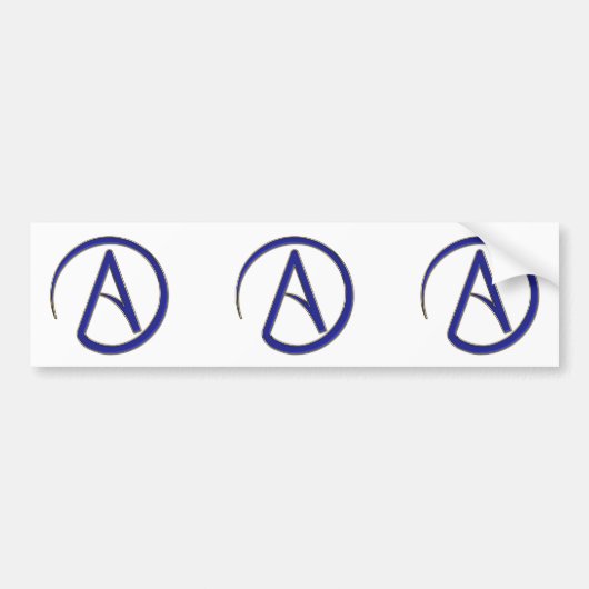 Autocollant De Voiture Symbole d'athéisme (Devant)