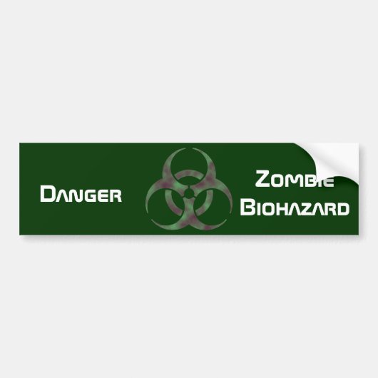 Autocollant De Voiture Symbole de Biohazard de zombi (Devant)