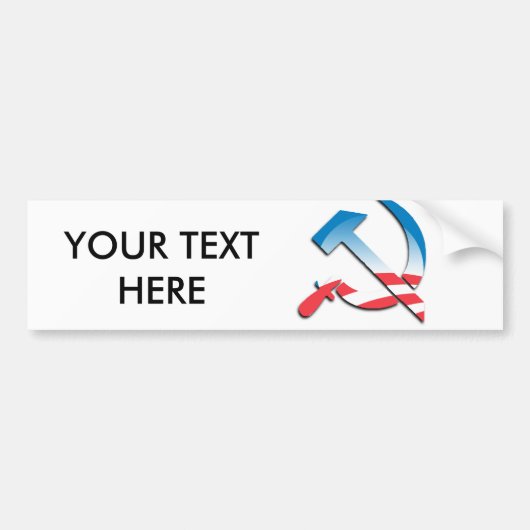 Autocollant De Voiture Symbole de communiste d'Obama (Devant)