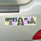 Autocollant De Voiture Symbole de la paix hippie à bord des hippies (En voiture)