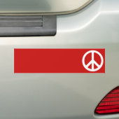 Autocollant De Voiture Symbole de la Paix Rouge et Blanc (En voiture)