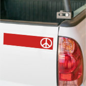 Autocollant De Voiture Symbole de la Paix Rouge et Blanc (Sur camion)