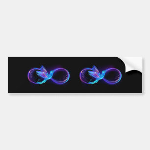 Autocollant De Voiture Symbole de Neon Infinity par Glowing Hummingbird