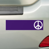 Autocollant De Voiture Symbole de paix blanc sur violet foncé (En voiture)