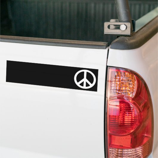 Autocollant De Voiture Symbole de paix noir et blanc (Sur camion)