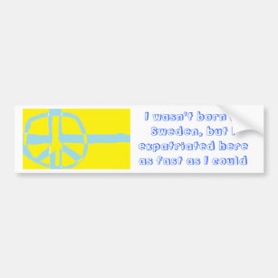 Autocollant De Voiture Symbole de paix suédois de drapeau