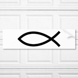 Autocollant De Voiture Symbole de poisson chrétien Ichthys