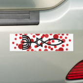 Autocollant De Voiture Symbole du Messie avec les points rouges (En voiture)