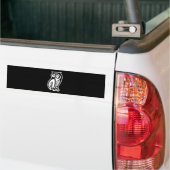 Autocollant De Voiture Symbole hibou blanc (Sur camion)