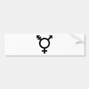 Autocollant De Voiture Symbole noir de transsexuel