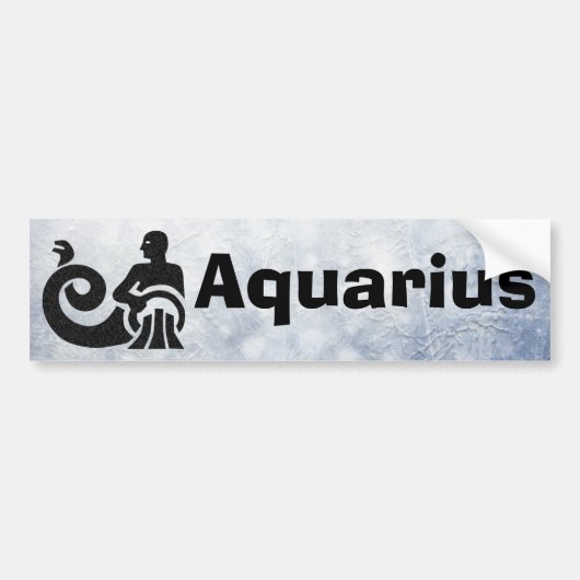 Autocollant De Voiture SYMBOLE Zodiaque Aquarius Horoscope (Devant)