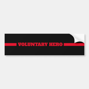 Autocollant De Voiture Symbolic Thin Red Line Volunteer Firefighter Hero