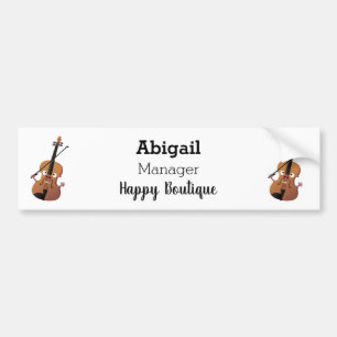 Autocollant De Voiture Sympa drôle violon personnage de dessin animé