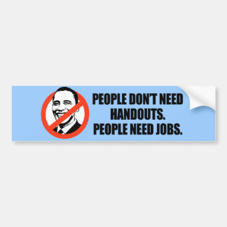 Autocollant De Voiture T-shirt d'Anti-Obama - les travaux du besoin de