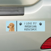 Autocollant De Voiture Tableau Rhodesian Ridgeback - Art Chien original (En voiture)