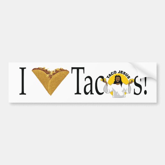 Autocollant De Voiture Tacos I (de coeur) (Devant)