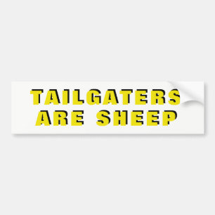 Autocollant De Voiture Tailgaters sont large jaune et noir de moutons