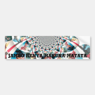 Autocollant De Voiture Tapisserie kényane Kaleidoscope
