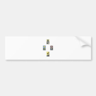 Autocollant De Voiture Tarot 4 Cards cross