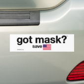 Autocollant De Voiture T'as du masque ? Sauvez l'Amérique. (En voiture)