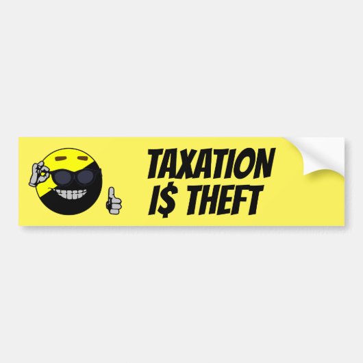Autocollant De Voiture Taxation Is Theft (Devant)