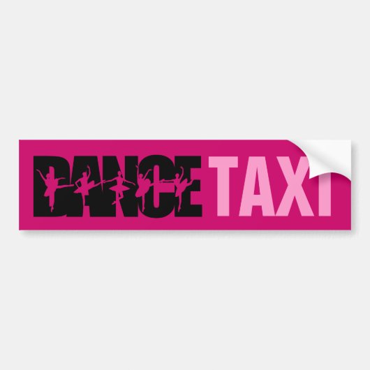 AUTOCOLLANT DE VOITURE TAXI DE DANSE (Devant)