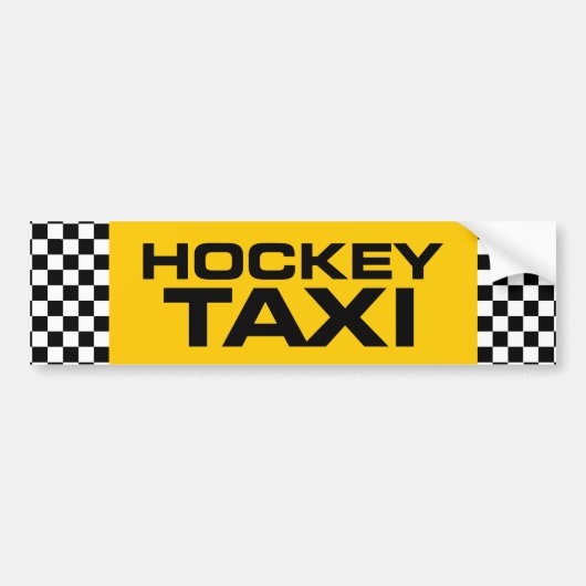 Autocollant De Voiture Taxi d'hockey (Devant)
