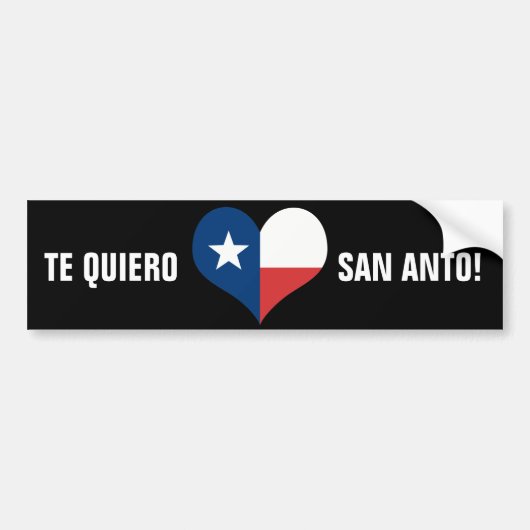 Autocollant De Voiture Te Quiero San Anto ! (Devant)