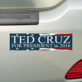 Autocollant De Voiture Ted Cruz à la présidence 2016 (En voiture)