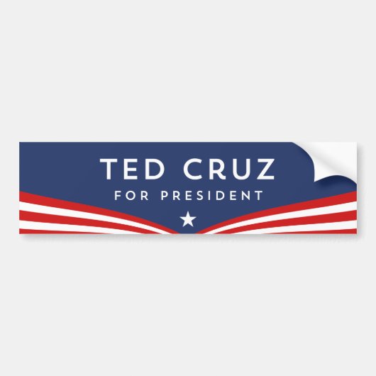 Autocollant De Voiture Ted Cruz pour le président (Devant)