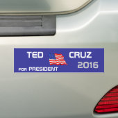 Autocollant De Voiture Ted Cruz pour le président 2016 (En voiture)