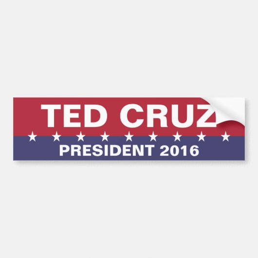 Autocollant De Voiture TED CRUZ pour le président 2016 (Devant)