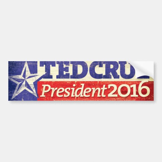 Autocollant De Voiture Ted Cruz pour le Président adhésif pour pare-chocs (Devant)