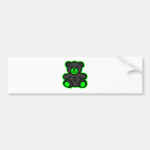 Autocollant De Voiture Teddy Bear Green Black Le MUSÉE Zazzle Cadeaux