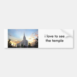Autocollant De Voiture temple mormon Oquirrh Mountain Utah LDS