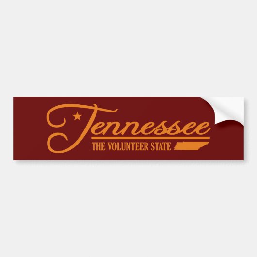 Autocollant De Voiture Tennessee (État du mien) (Devant)