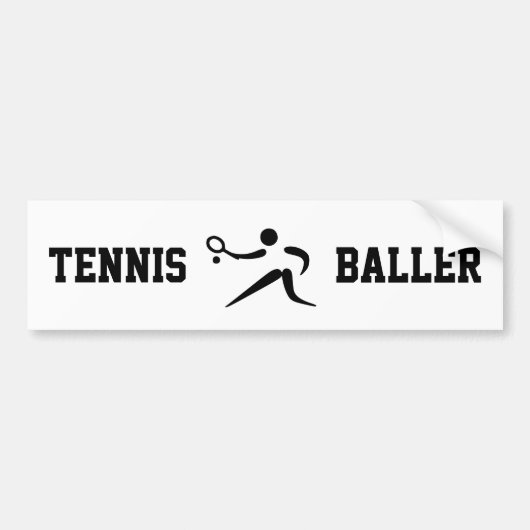 Autocollant De Voiture Tennis Baller (Devant)