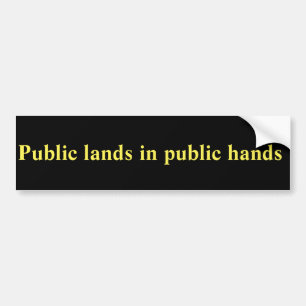 Autocollant De Voiture Terrains publics entre les mains du public