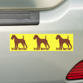 Autocollant De Voiture Terrier irlandais (En voiture)