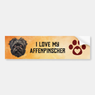 Autocollant De Voiture Térrier singe Affenpinscher