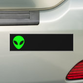 Autocollant De Voiture Tête Alien verte (En voiture)