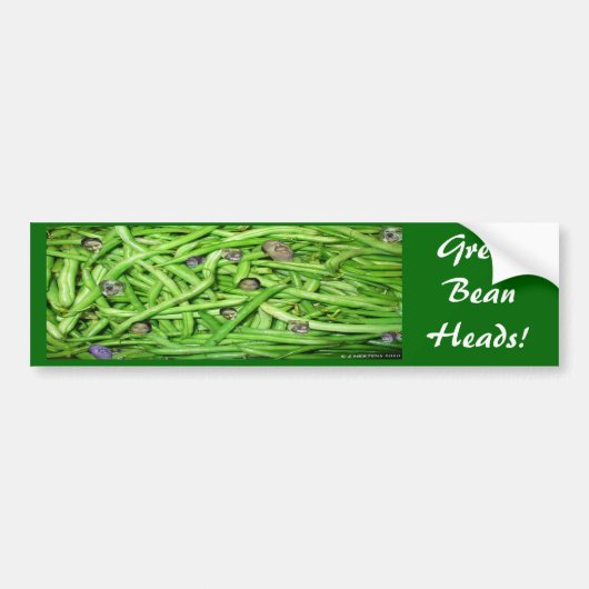 Autocollant De Voiture Têtes de haricots verts ! (Devant)