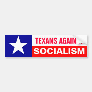 Autocollant De Voiture Texans d'Anti-Socialisme