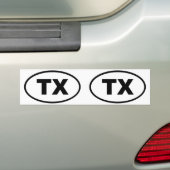 Autocollant De Voiture Texas TX oval (En voiture)