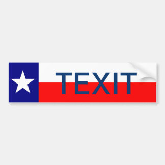 Autocollant De Voiture TEXIT Texas Quitter L'Union Secede République