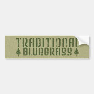 Autocollant De Voiture Texte de l'ancien temps de Bluegrass traditionnel