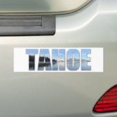 Autocollant De Voiture Texte du lac Tahoe (En voiture)