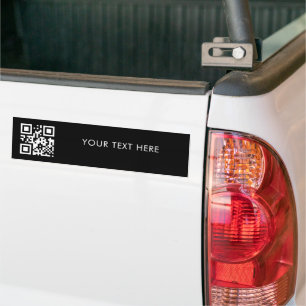 Autocollant De Voiture Texte personnalisé et code QR d'entreprise promoti